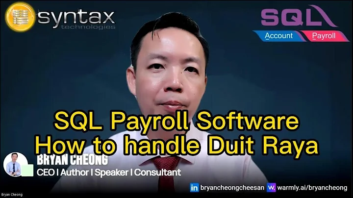 SQL Payroll Software - How to handle Duit Raya