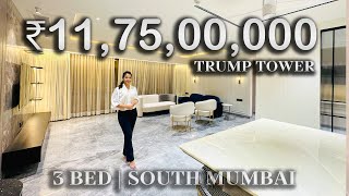 Touring a LAVISH FULLY FURNISHED 3bhk residence in TRUMP TOWER, SOUTH MUMBAI | 11.75 CR nego