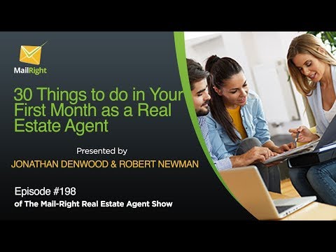 #198 Mail-Right Show: 30 Things to do in Your First Month as a Real Estate Agent