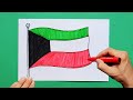 How to draw the National Flag of Kuwait