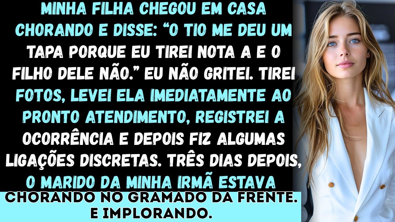 “Minha filha chegou em casa chorando e disse: ‘O tio me deu um tapa porque eu tirei nota A e o filho