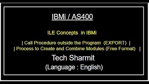 IBMi (AS400) - Module creation in free format | ile concepts in as400 |ile concepts in as400 |