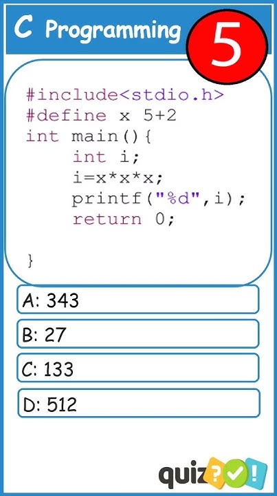 #7- C Multiple Choice Quiz with explanation | C Programming Quiz | # ...