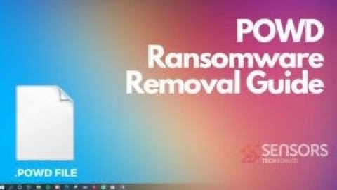 POWD Virus [.powd Files] Remove + Decrypt Data [Free]
