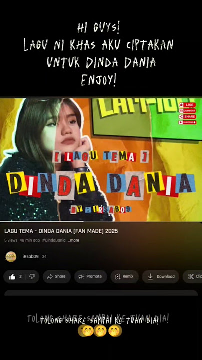 dinda dania theme song #dindadania #cover