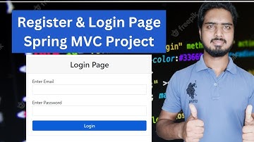 Project-2 Register & Login Page using Spring MVC , Hibernate, JSP | Spring MVC Project