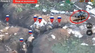 Shocking Attack! Ukrainian FPV drone mercilessly chases down and blow up Russian infantry in Donetsk