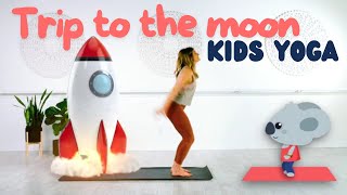 Adventure to the moon! | Wonder Kids Yoga (Ages 3-11)