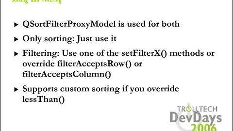 Qt Model View Controller Classes