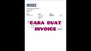 CARA MUDAH BUAT INVOICE UNTUK CUSTOMER