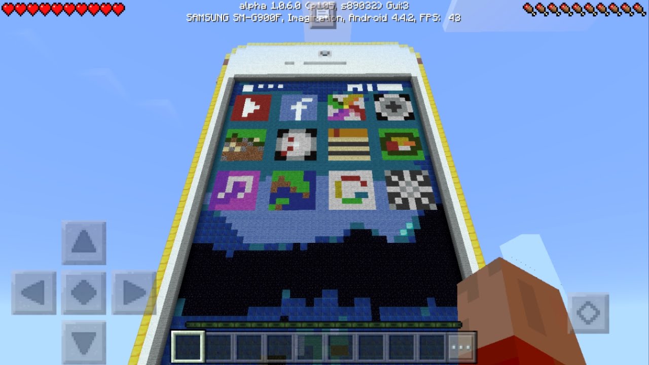 Working iPhone in Minecraft Pocket Edition 1.0.6!!! - YouTube