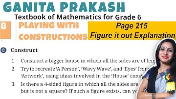 Playing with constructions | Class 6 Math Chapter 8 Ganita Prakash | Page 215 Figure it out Solution