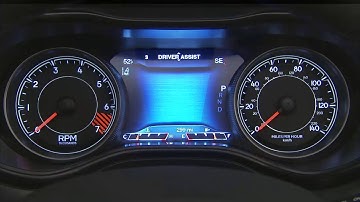 Instrument Cluster Display-The digital dashboard on the car instrument panel of 2017 Jeep Cherokee