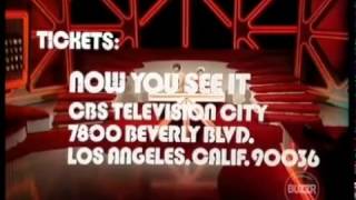 Now You See It - 1974 ticket plug, closing credits