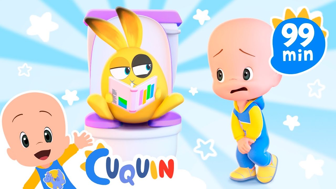 La sorpresa en el baño de Cuquín y más vídeos educativos 🚽 Caricaturas y dibujos animados para bebés