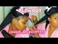 Brushing + Je Coupe les Pointes de mes CHEVEUX CRÉPUS | Soins complet à la maison