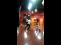 Dynamic duo dance studio in practice  allen dancing with ellenie
