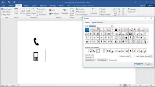 How to type telephone receiver symbol in word: How to insert Telephone sign in Word screenshot 1