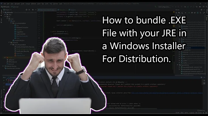 Bundle your .EXE file with your JRE for distribution (Video #3)
