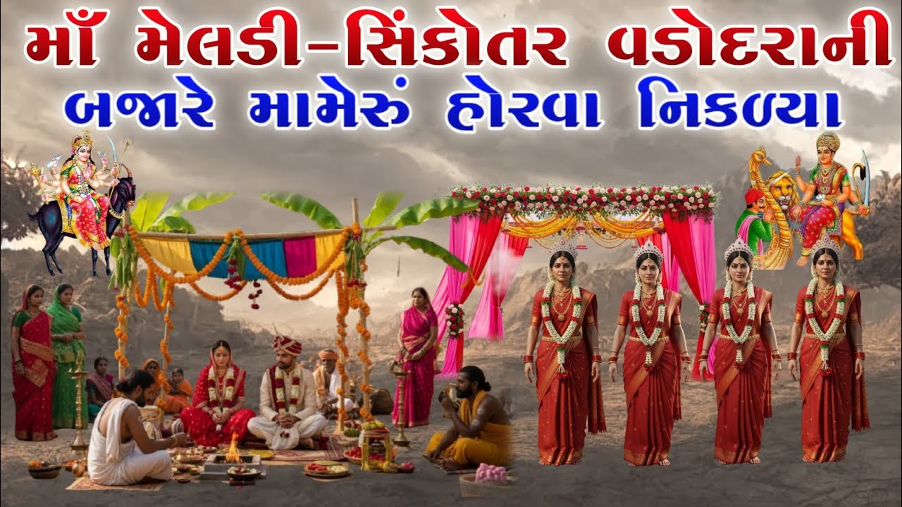 માઁ મેલડી-સિંકોતર વડોદરાની બજારે મામેરું હોરવા નિકળ્યા |  sikotar ma no itihas | Raja Meladi