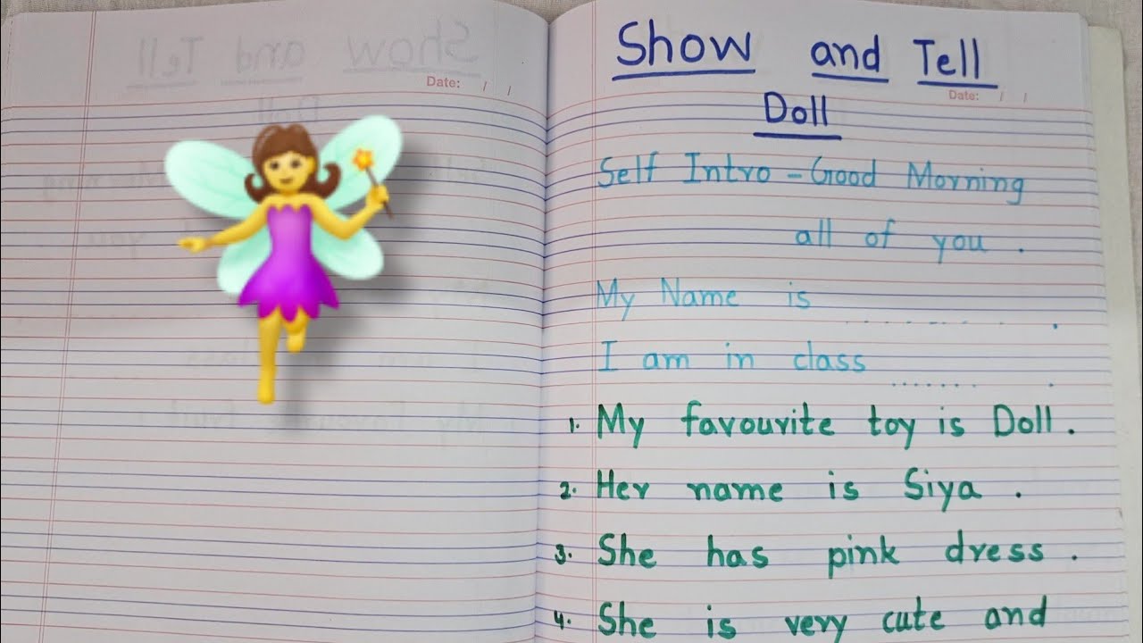Show and Tell || My Favourite Toy Doll.     Easy 5 line on doll🧚‍♀️