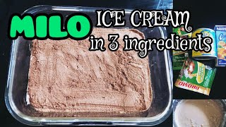 How to make milo ice cream in 3 ingredients in very easy way! @journeytastefun