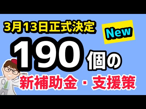 新190個の補助金・支援策・3月10日日経新聞記事より2024年追加・新補助金・支援策追加へ【中小企業診断士YouTuber マキノヤ先生】第1726回