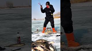 Epic Ice Fishing Catch! #shorts