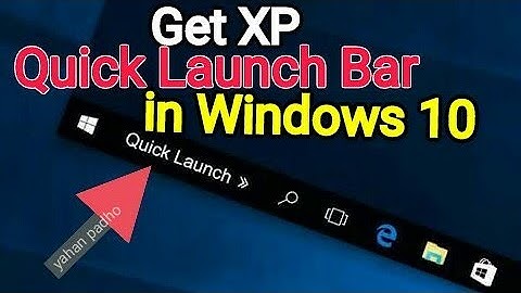 How to get Windows XP like Quick Launch Bar in Windows 10 | 2 minute tutorial no tool required