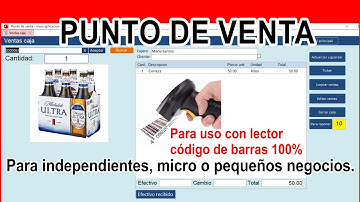 Punto de venta con lector de código de barras (PV3)