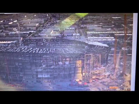 Las Vegas Stadium Truss Construction Continues After California Earthquake