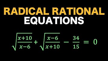 How to Solve Radical Rational Equations in Quadratic Form For Beginners | Learning By Examples