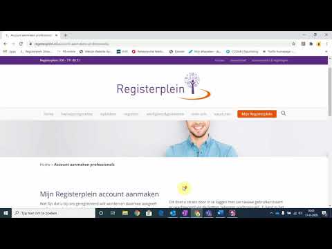 Instructievideo Account aanmaken bij Registerplein.