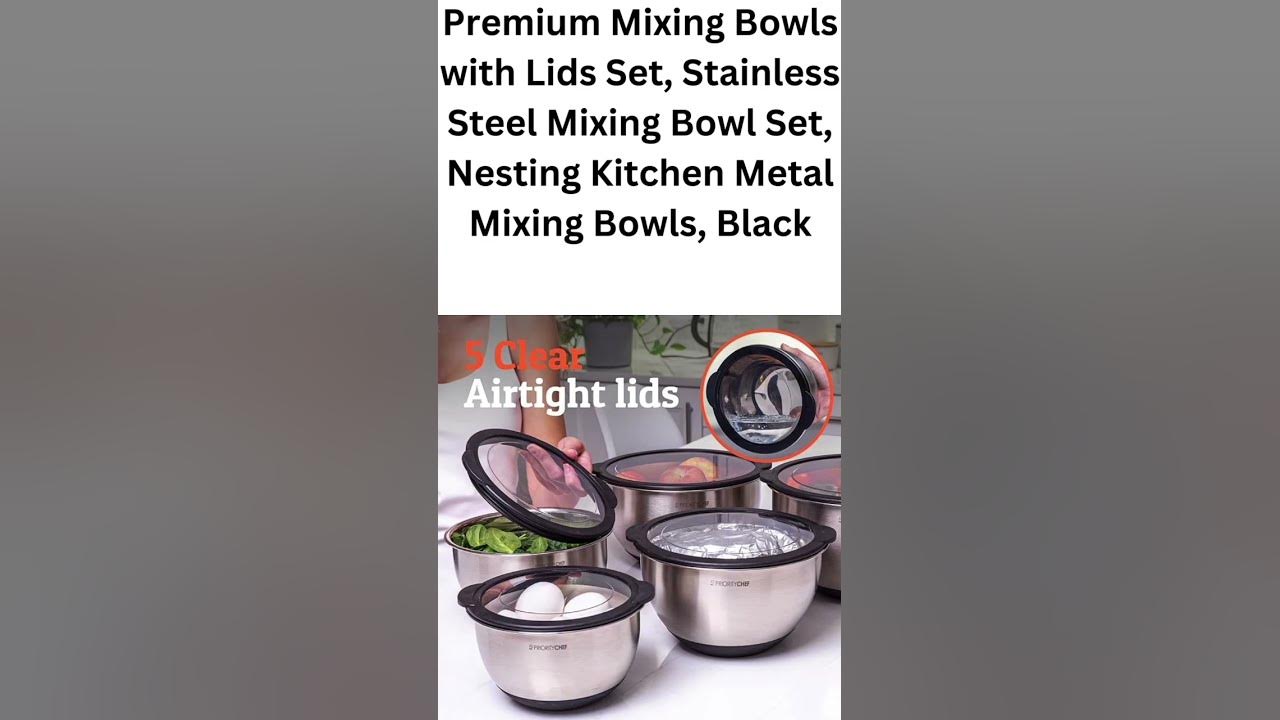 Priority Chef Premium Mixing Bowls With Lids Set, Airtight Lids