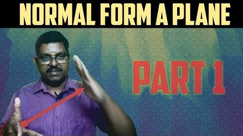 Equation of the plane in normal form || 3d  geometry