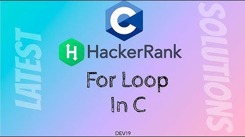 #7 For Loop in C  | HackerRank C Solutions Latest | #cprogramming #550 #coding #programming #cpp