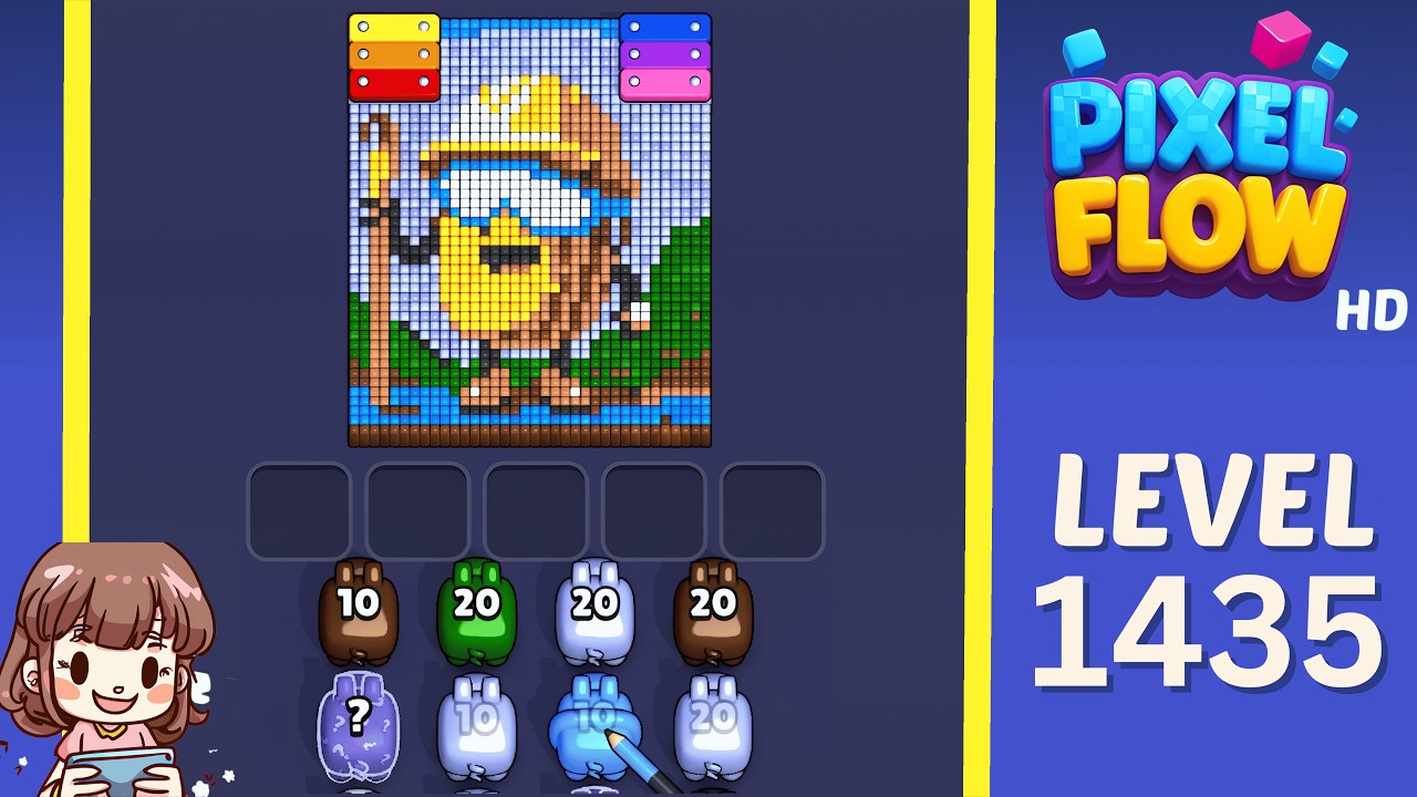 Pixel Flow Level 1435 Solution Walkthrough - YouTube