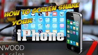 How to screen share your iPhone phone to your new Kenwood DDX9903s,DDX6903s,DNX893s,DNX693s