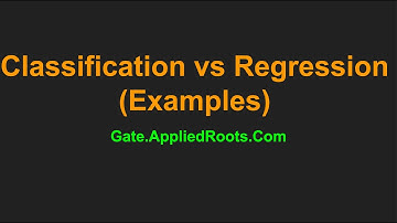 Classification vs Regression (Examples)