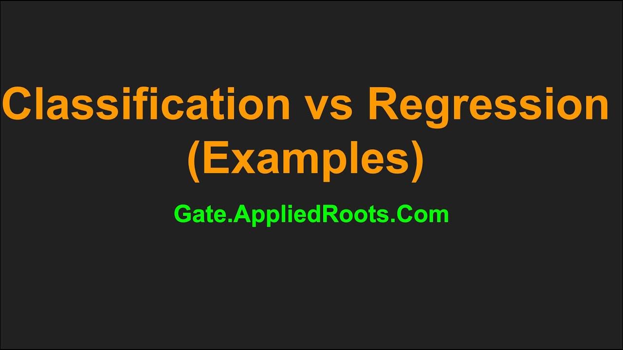 Classification vs Regression (Examples) - YouTube
