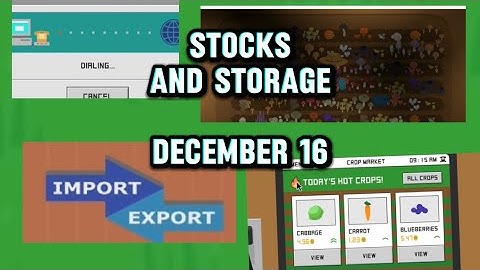 Stocks And Storage In Sneaky Sasquatch (December 16)