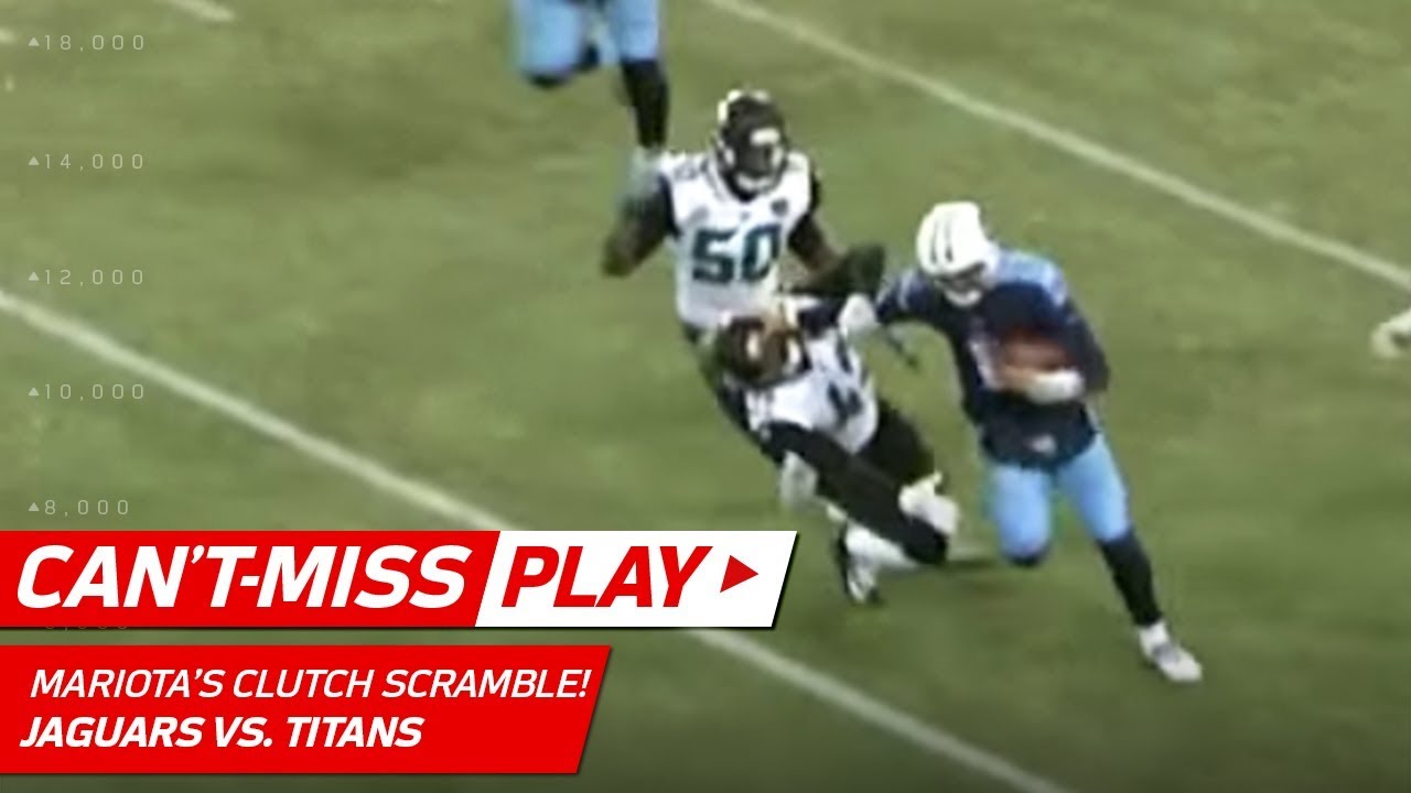 LOOK: Marcus Mariota makes playoff history by throwing a TD pass to himself