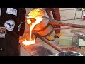 AMAZING IRON POUR IN PEORIA #851 tubalcain casting foundry