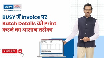 BUSY में Invoice पर Batch Details को Print करने का आसान तरीका (Hindi) | BUSY