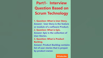 Scrum Master interview questions part1 #shorts #sdlc