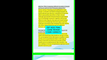 EDF 6222 FINAL EXAM REVIEW 100% CORRECT video