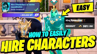 How to EASILY Hire Characters or Revive Squadmates - Fortnite Avatar Quest