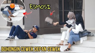 TIDURAN DILEMPAR TAS! BOHONGIN CEWEK DEPAN CEWEK - Part74