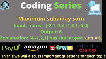 Maximum subarray sum || Mostly asked question in Interview || Coding Series || Lockdown Learner