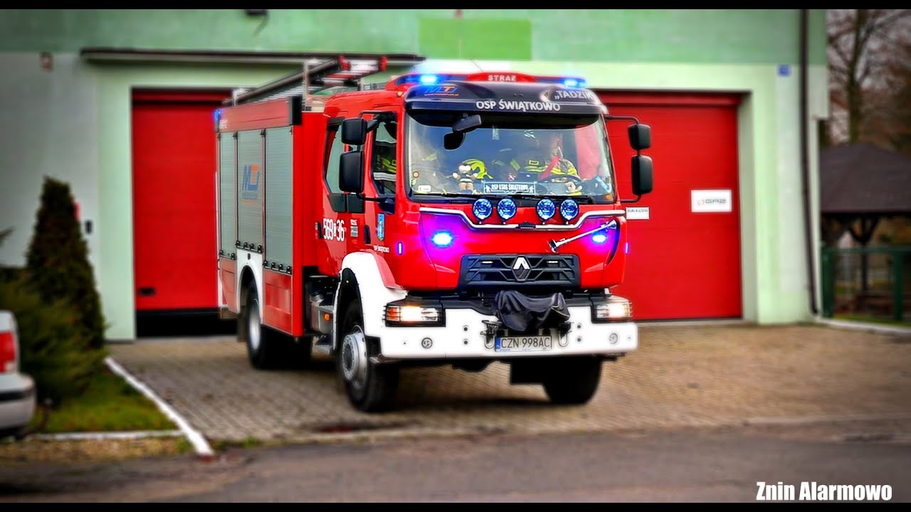 [TRĄBY]Alarmowanie oraz wyjazd alarmowy 569[C]36 GBA-Rt 3/29 OSP KSRG Świątkowo do wybuchu w szkole!